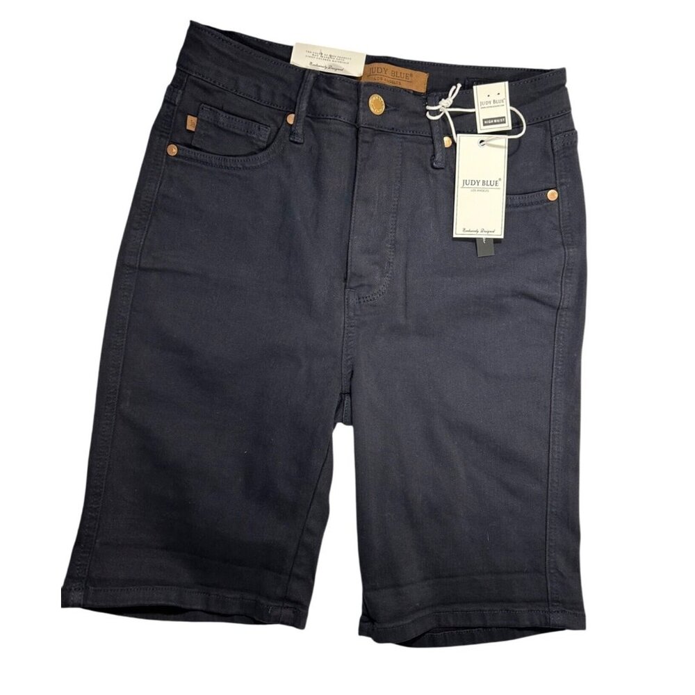 Judy Blue High-Waist Navy Denim Shorts